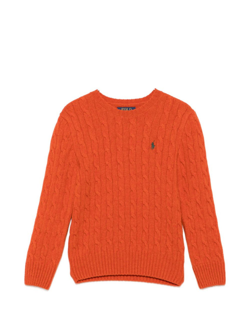 Boys Orange Knitted Sweater 1