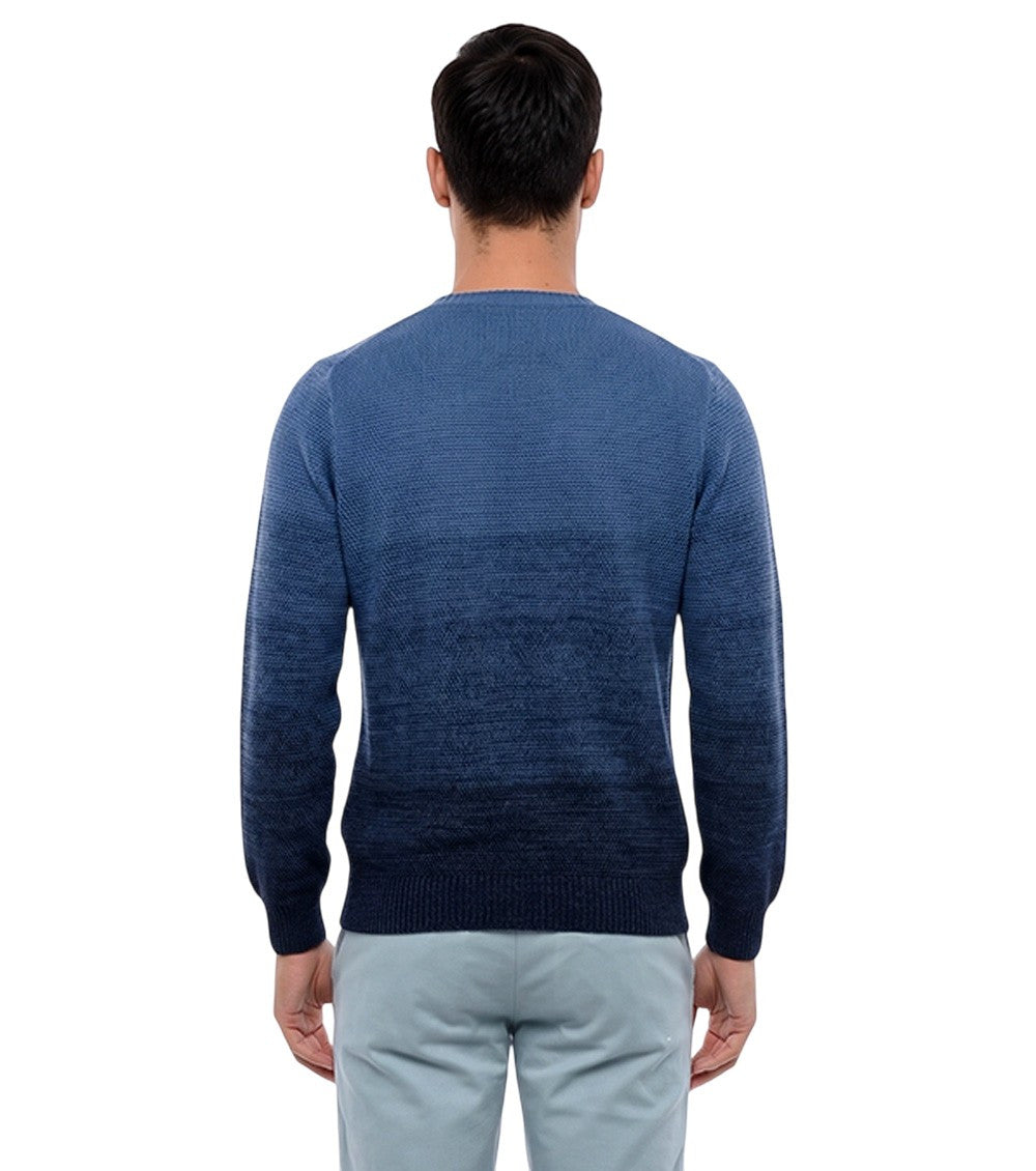 Blue Crew Neck Sweater 2