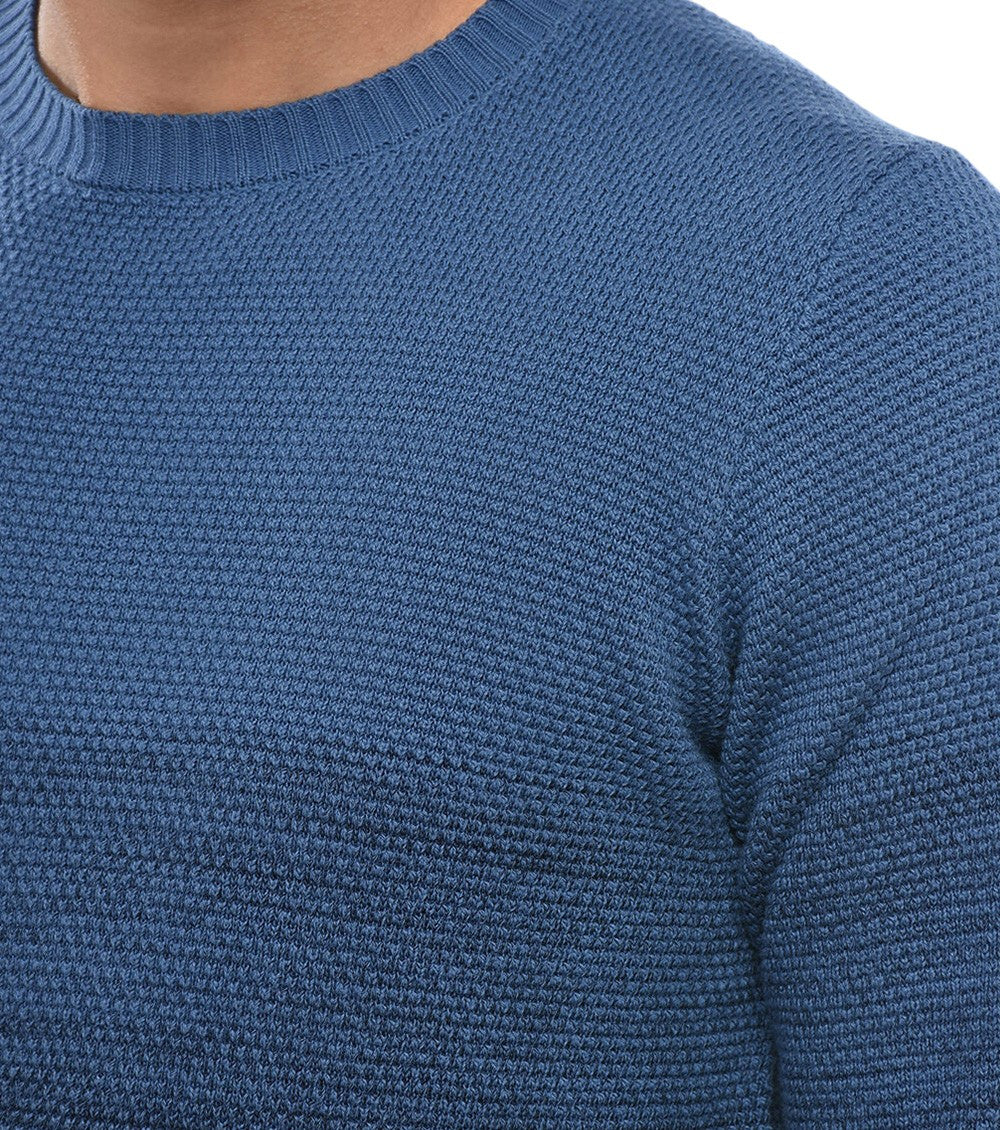 Blue Crew Neck Sweater 3