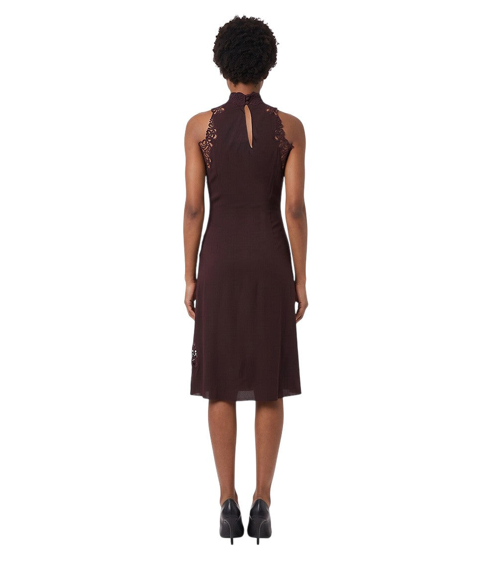 Maroon Halter Neck Dress 2