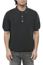 Dark Grey Knitted Polo 1