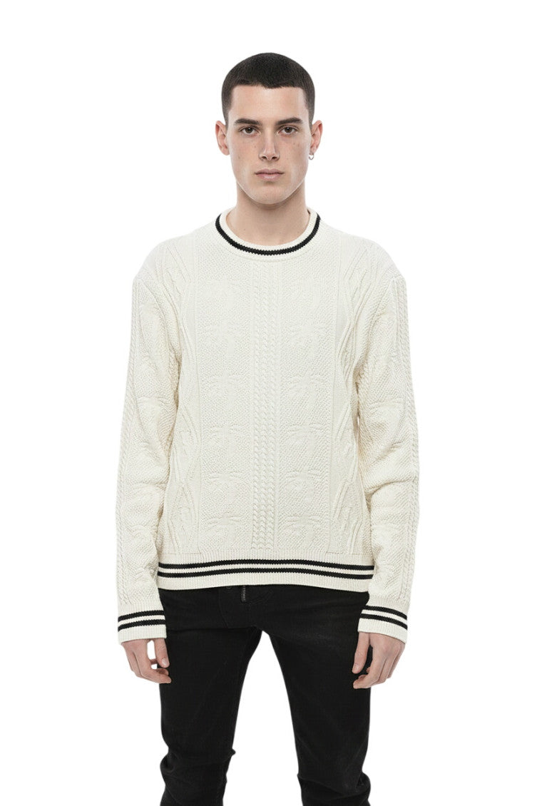 White Crew Neck Sweater 1