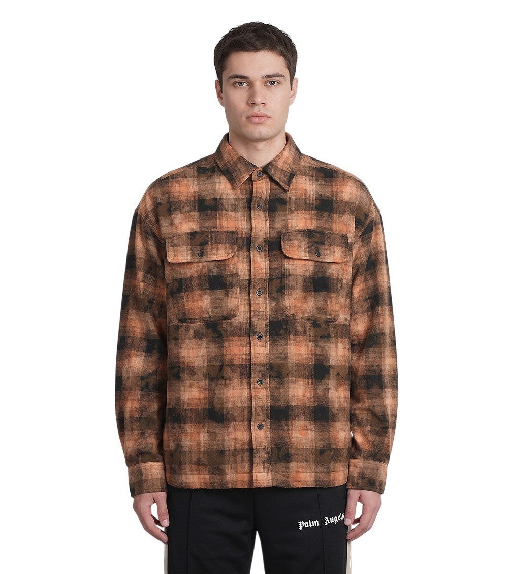 Brown Relaxed Check Shirt 1