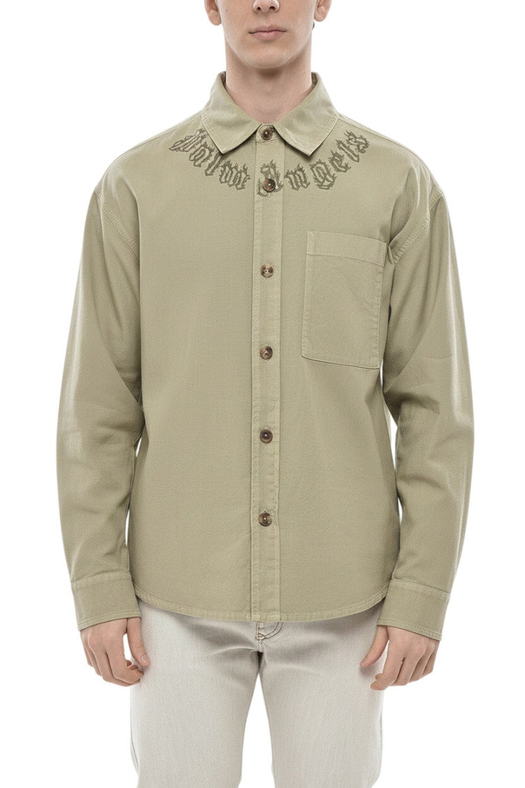 Beige Relaxed Overshirt 1