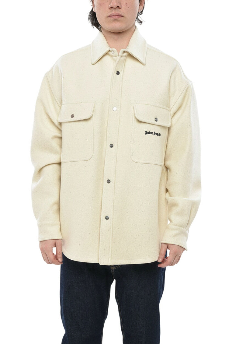 Off White Logo Shirt Jacket 1