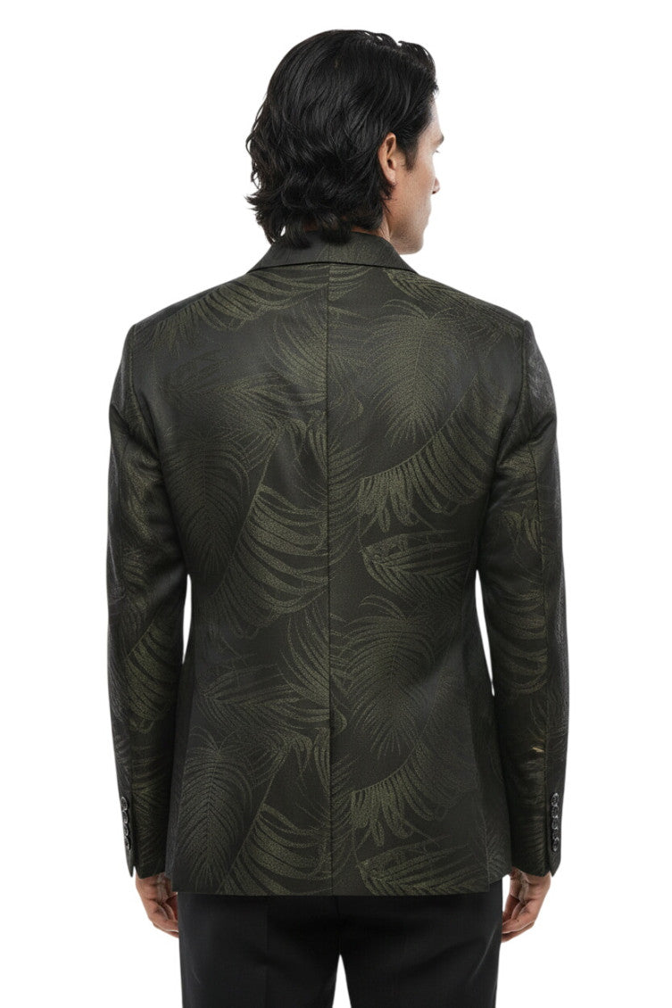 Green Peaked Lapel Blazer 2