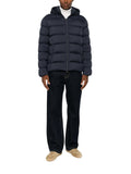 Blue Quilted Hood Jacket 1