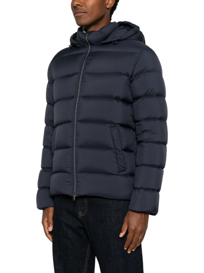 Blue Quilted Hood Jacket 2