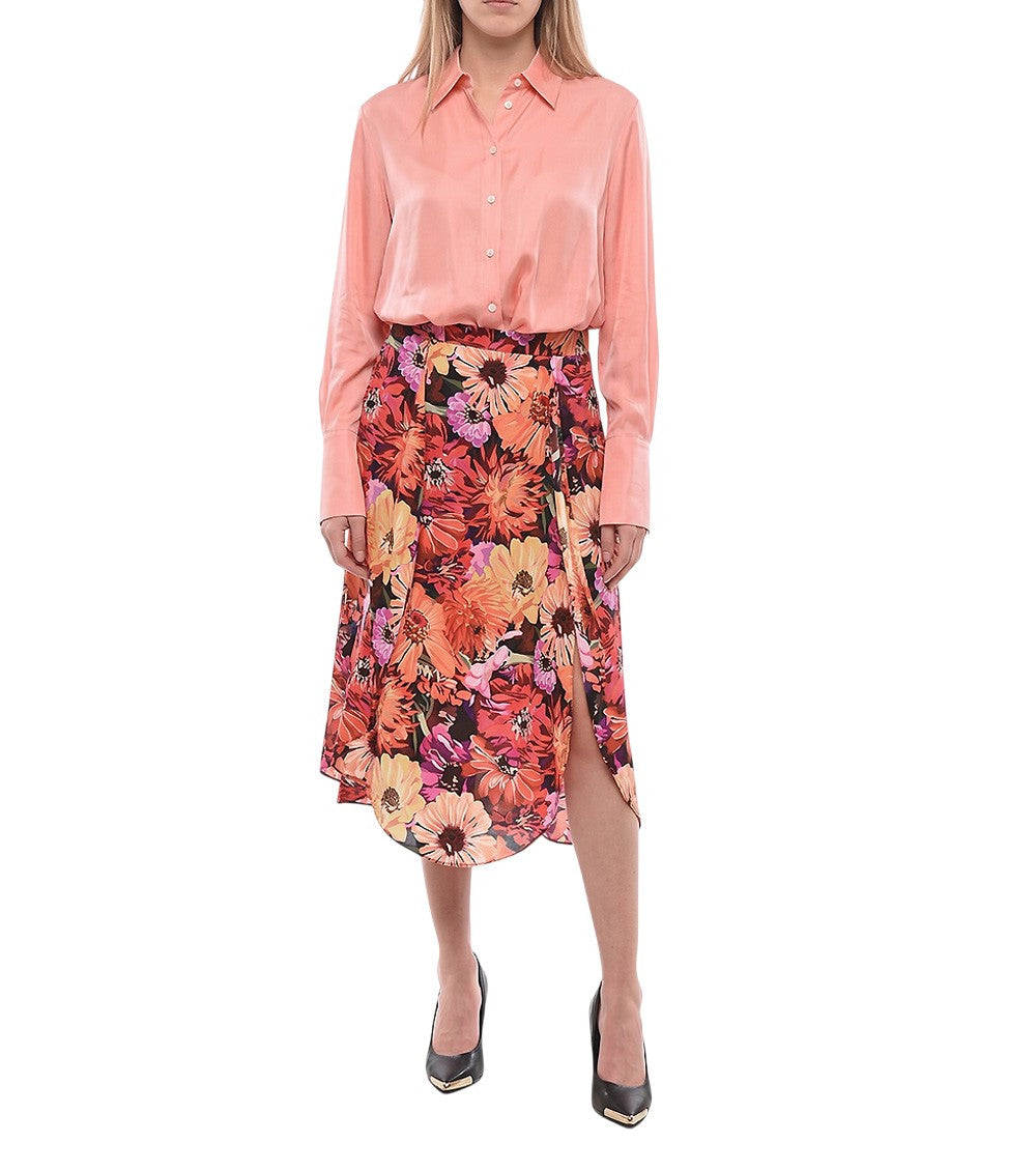 Multicolor Floral Midi Skirt 1