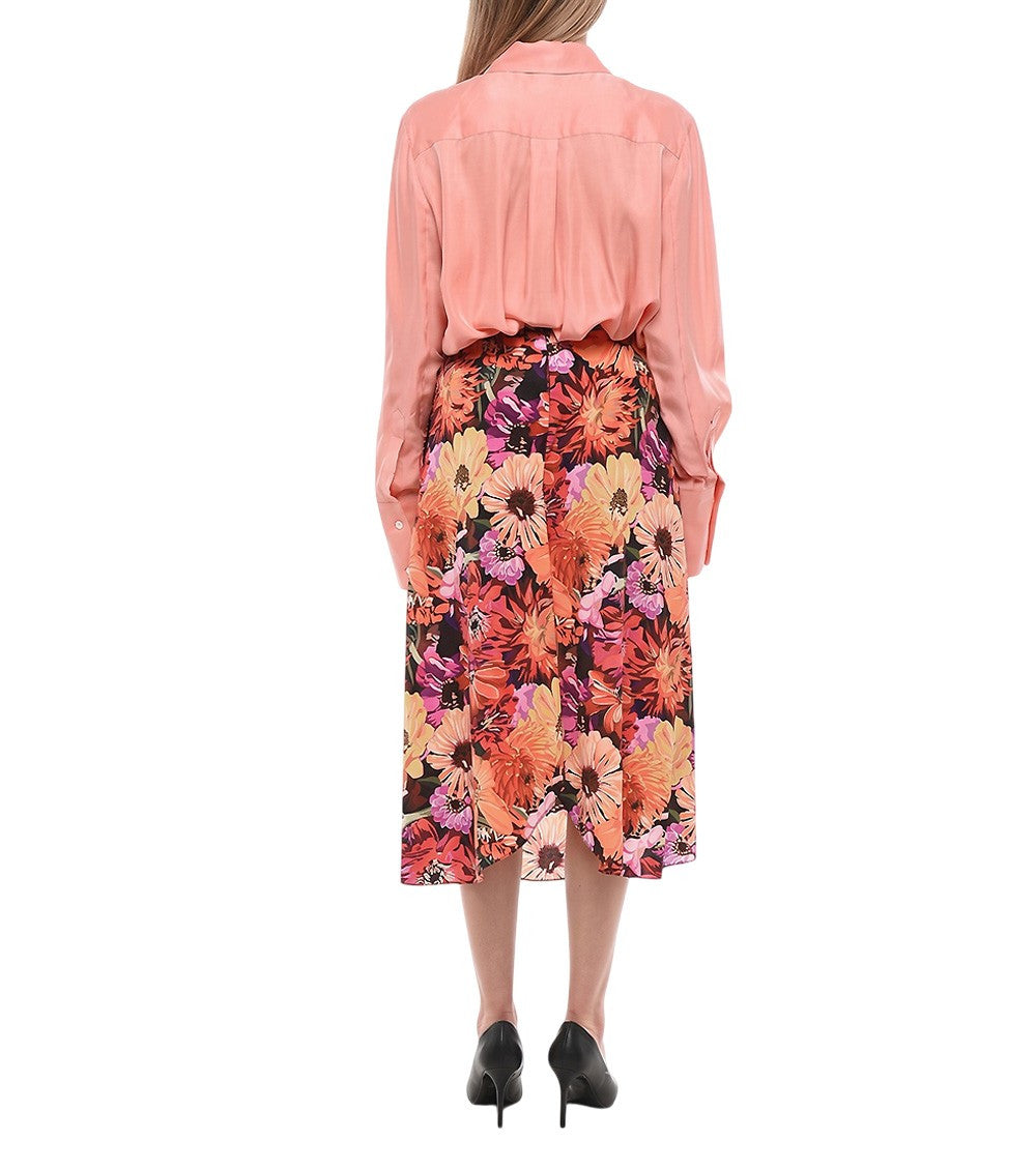 Multicolor Floral Midi Skirt 2