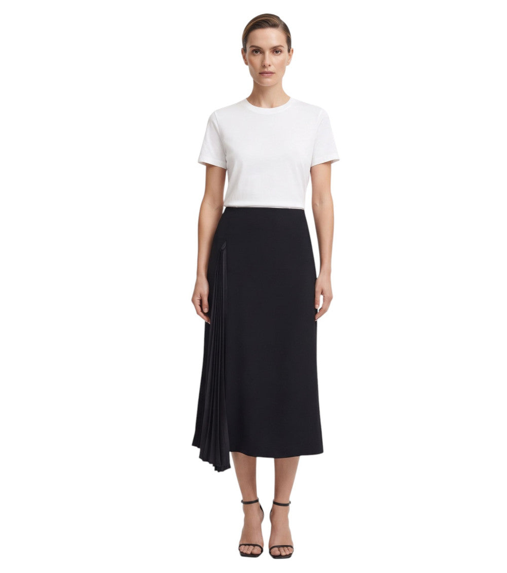 Black Pleated Midi Skirt 3