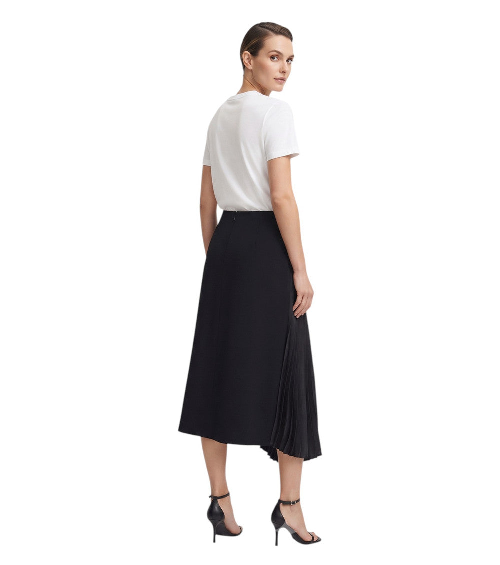 Black Pleated Midi Skirt 4