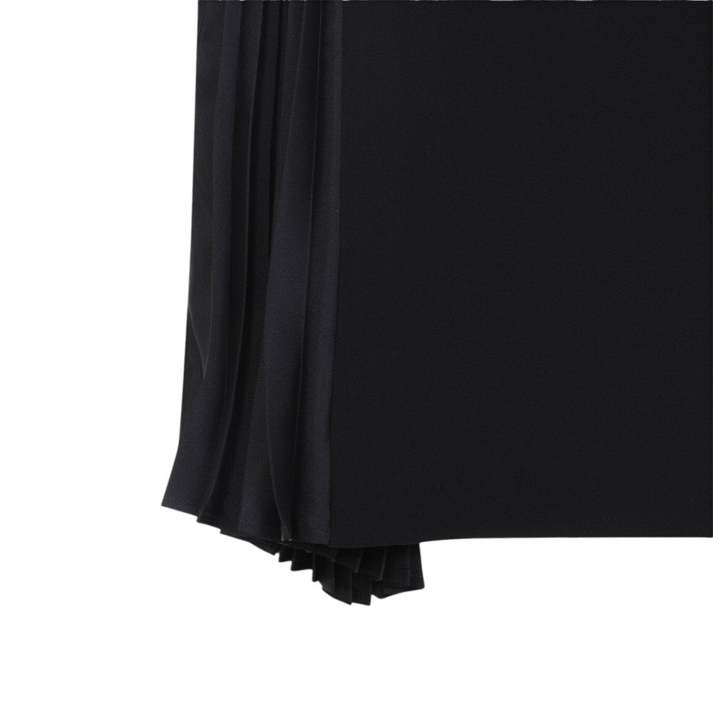 Black Pleated Midi Skirt 5