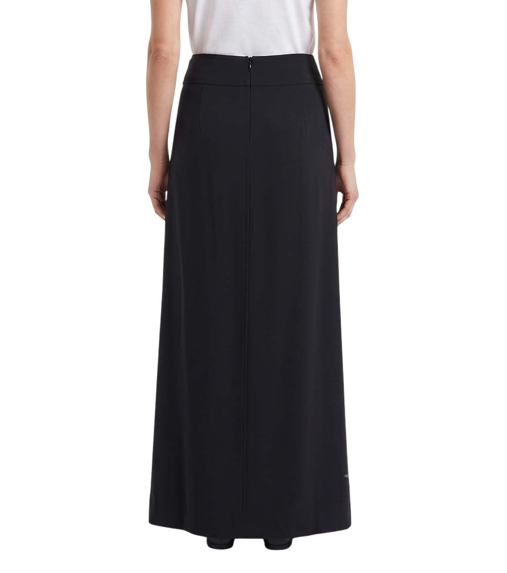 Black Pleated Midi Skirt 4