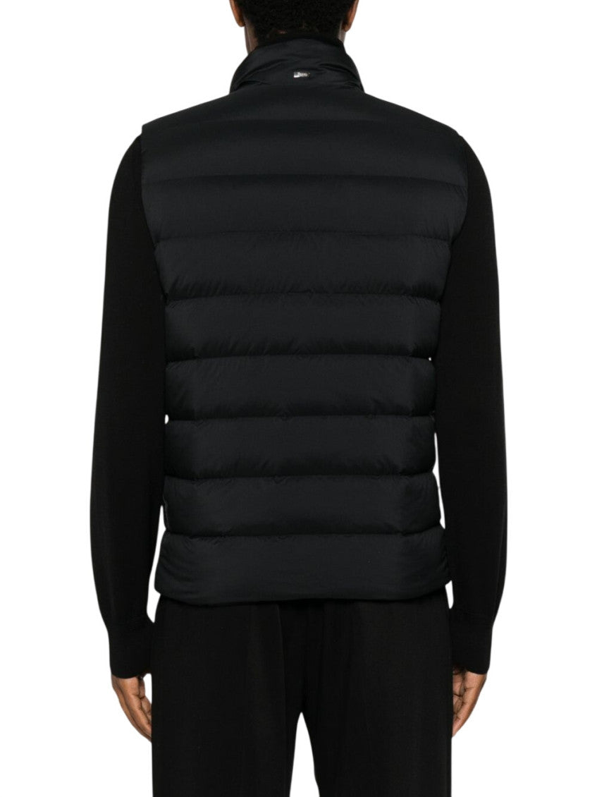 Black Quilted Sleeveless Jacket 2