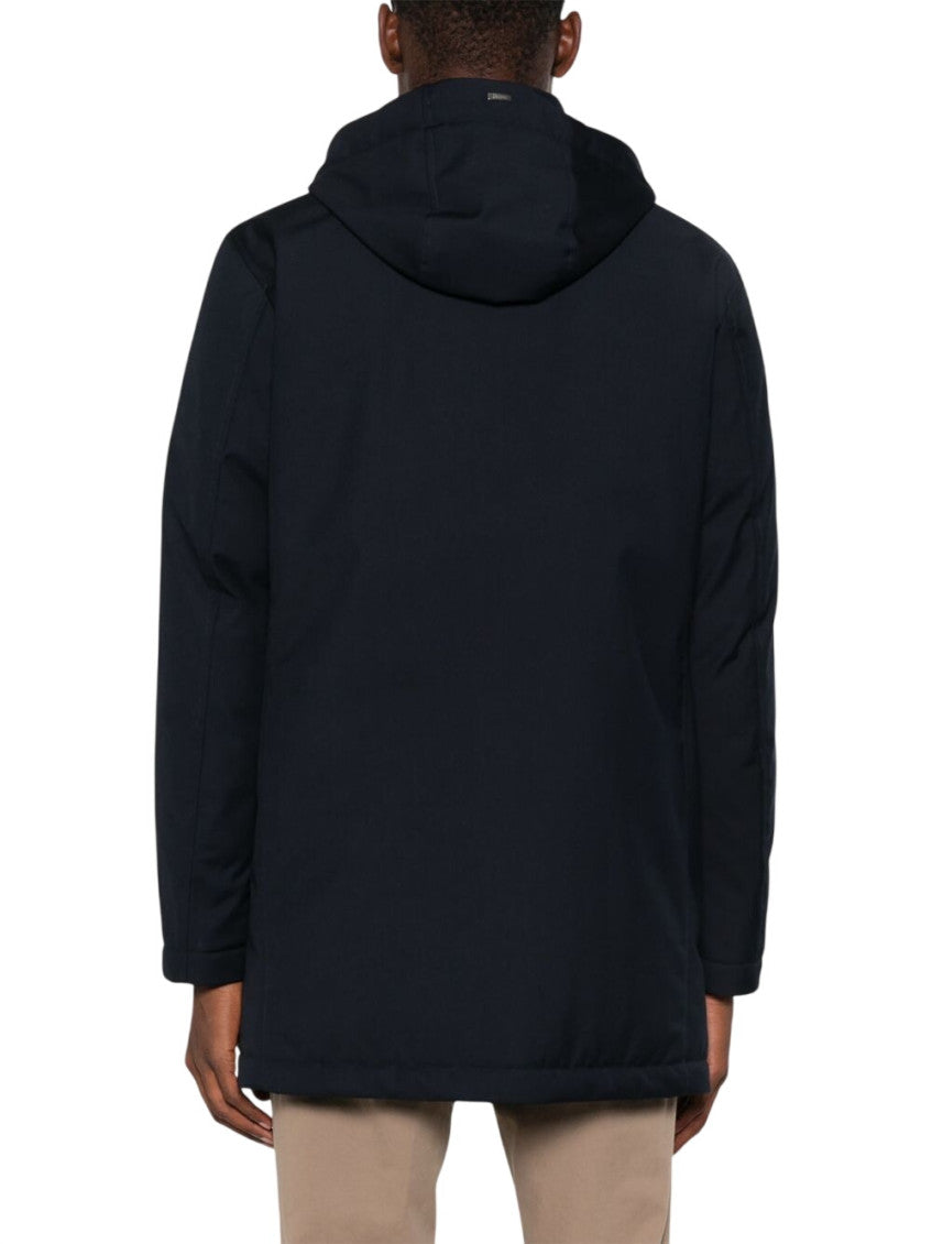 Navy Blue Hood Jacket 3