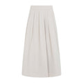 Off White Pleated Midi Skirt 1