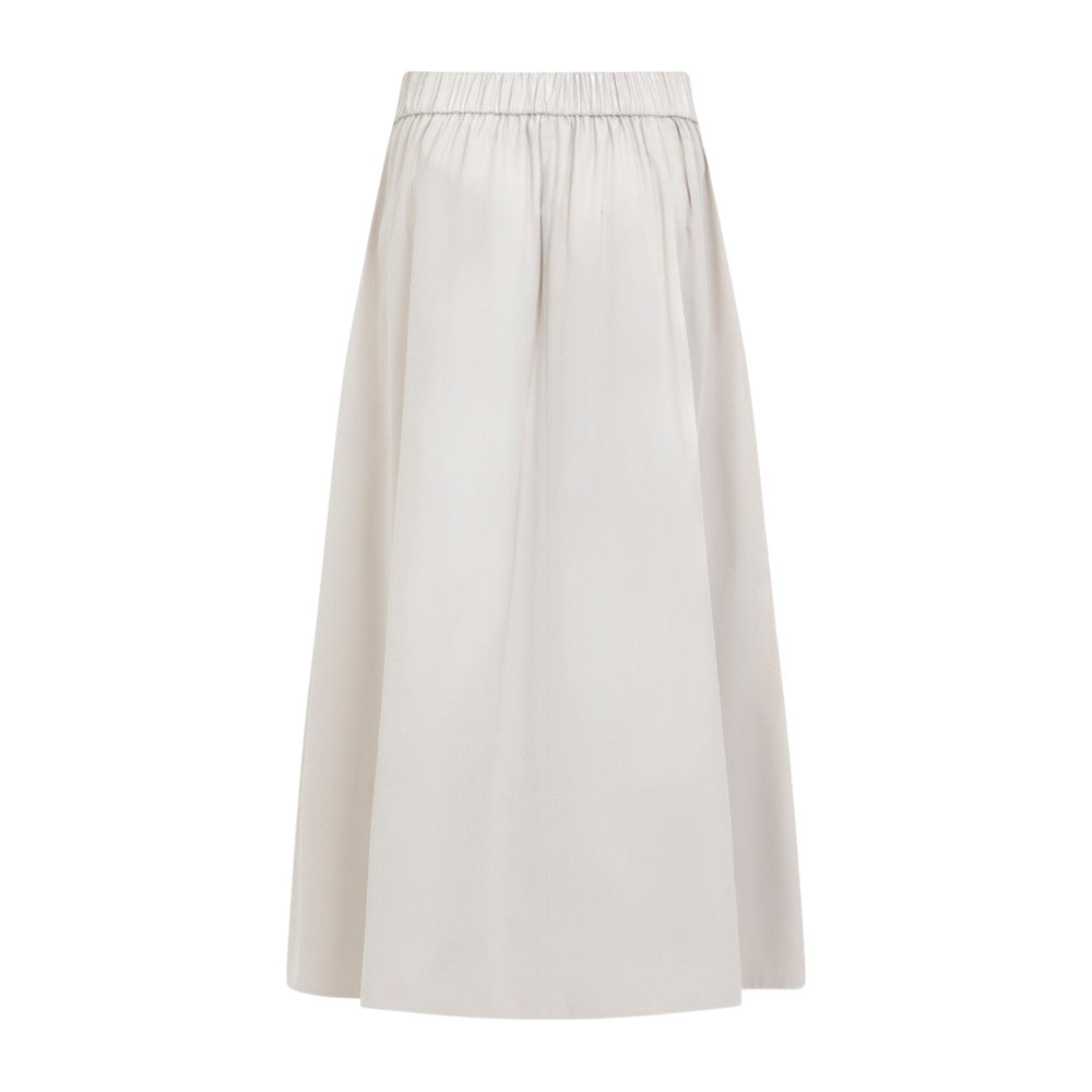 Off White Pleated Midi Skirt 2