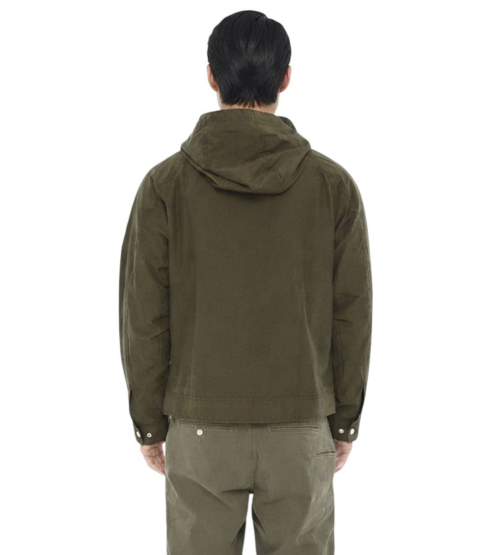 Green Solid Hood Jacket 2