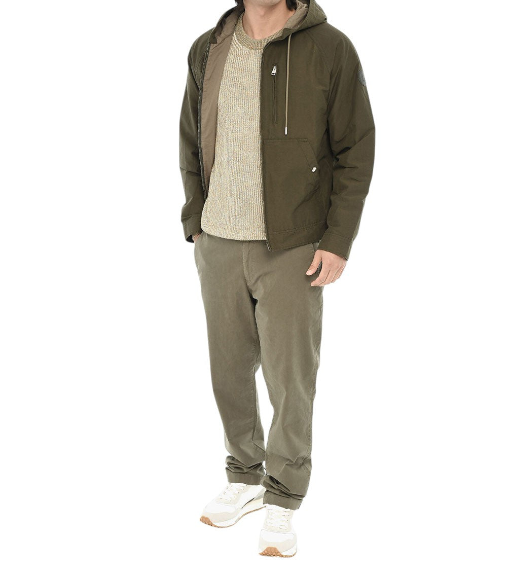 Green Solid Hood Jacket 3