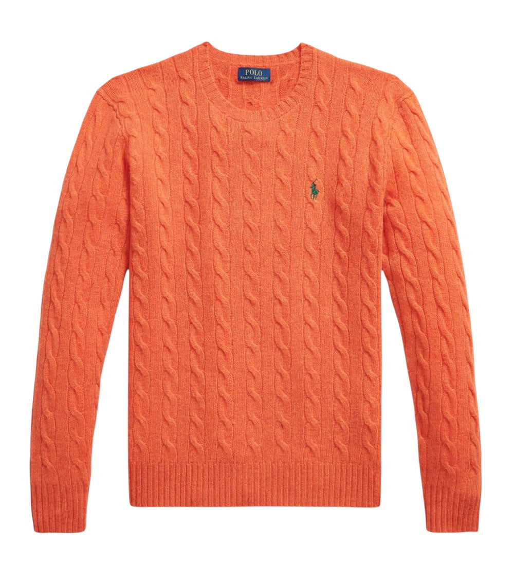 Orange Crew Neck Sweater 1