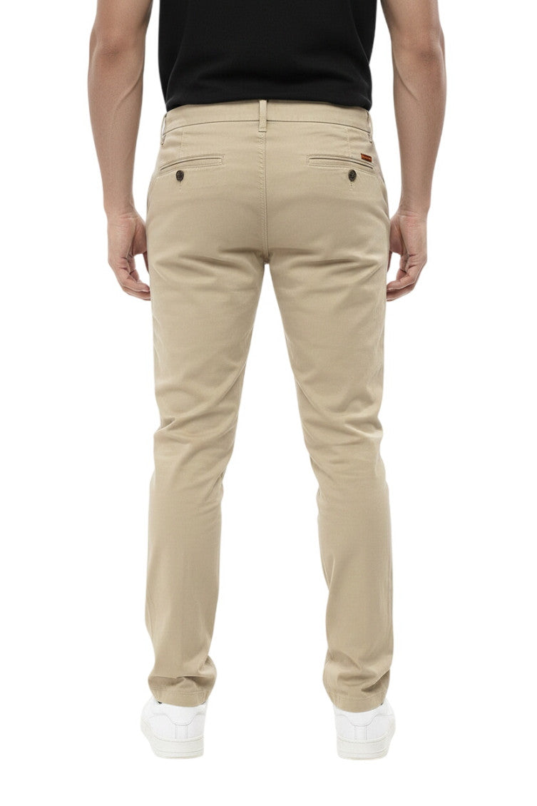 Beige Slim Chino Pants 2
