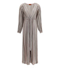 Multicolor Stripes V Neck Maxi Dress 1