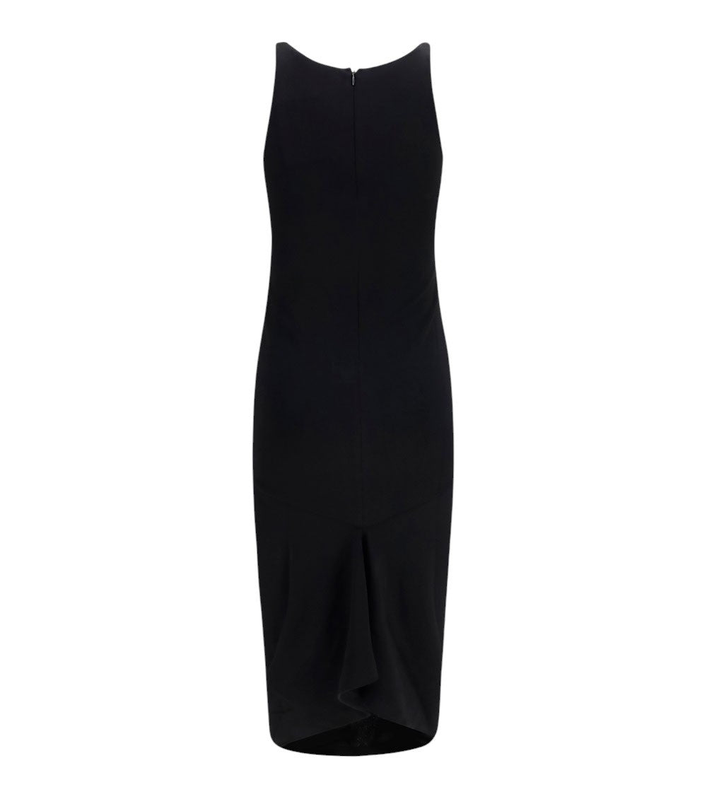 Black Scoop Neck Midi Dress 2