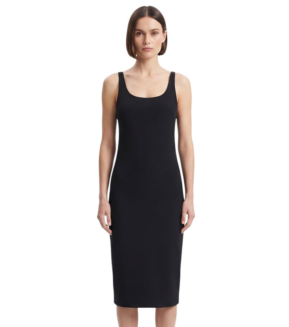 Black Scoop Neck Midi Dress 3
