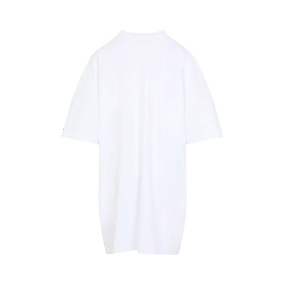 White Graphic Crew Neck Mini Dress 2