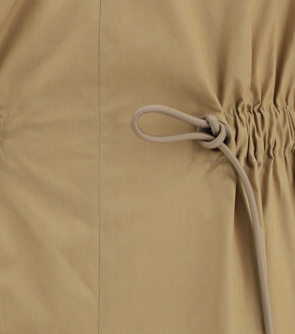 Beige Shirt Collar Midi Dress 5