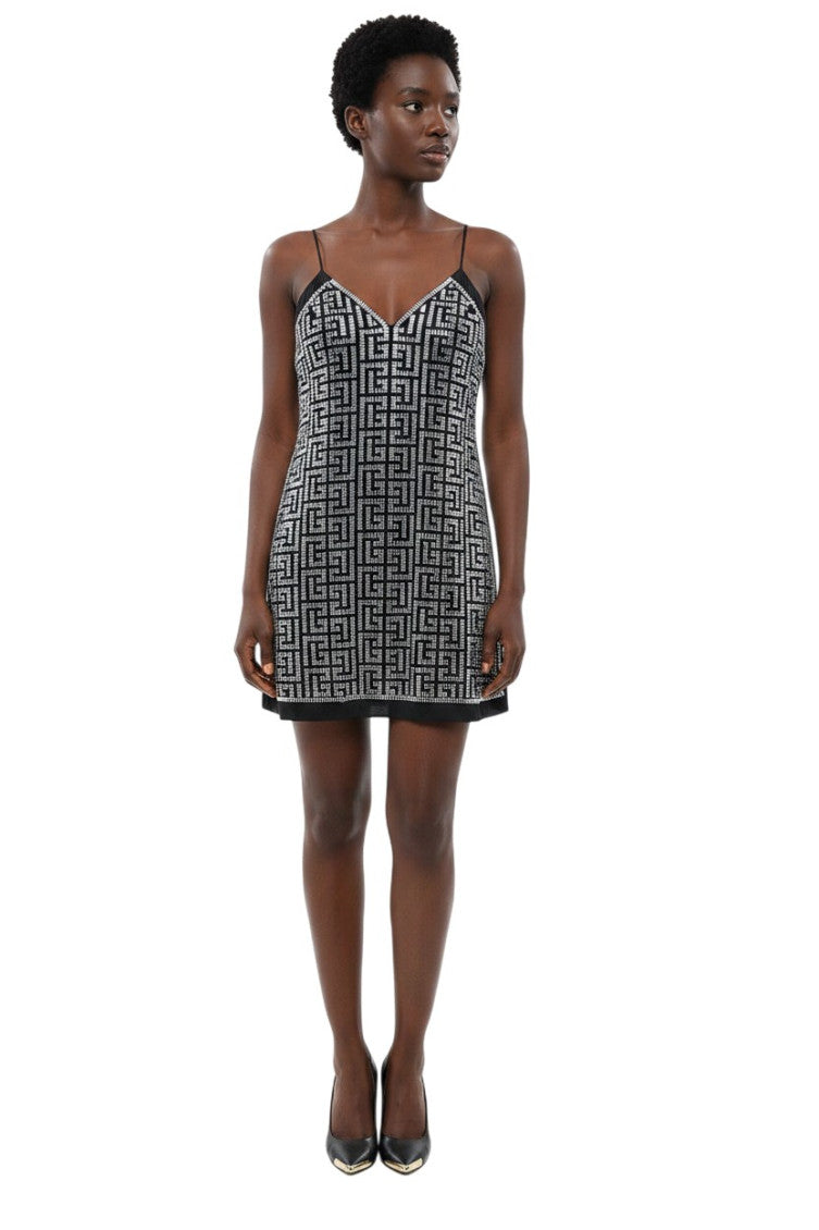Grey Logo V Neck Mini Dress 1