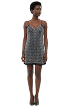 Grey Logo V Neck Mini Dress 1