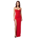 Red Sweet Heart Neck Maxi Dress 1