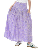 Purple Abstract Maxi Skirt 1