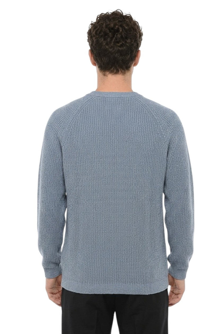 Blue Crew Neck Sweater 2