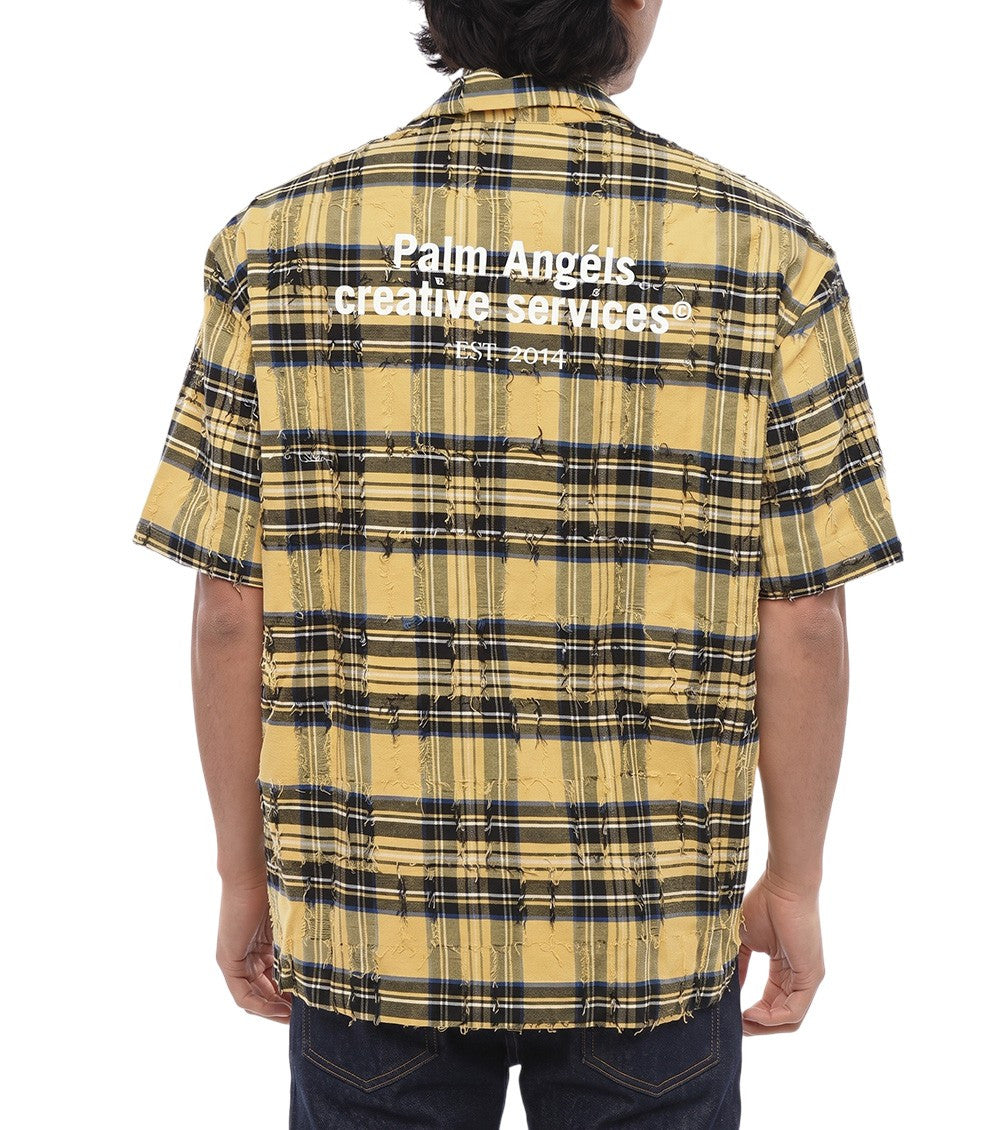 Yellow Relaxed Plaid Shirt 2