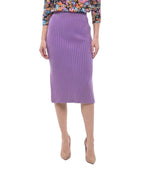 Purple Pleated Midi Skirt 1