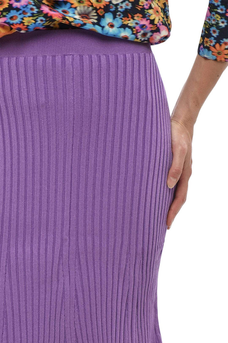 Purple Pleated Midi Skirt 3