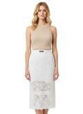 White Lace Midi Skirt 1