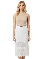 White Lace Midi Skirt 1