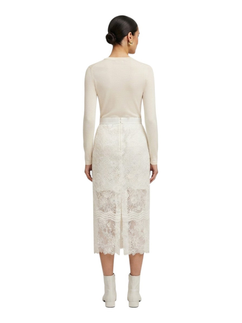 White Lace Midi Skirt 2