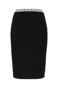 Black Geometric Knee Length Skirt 1
