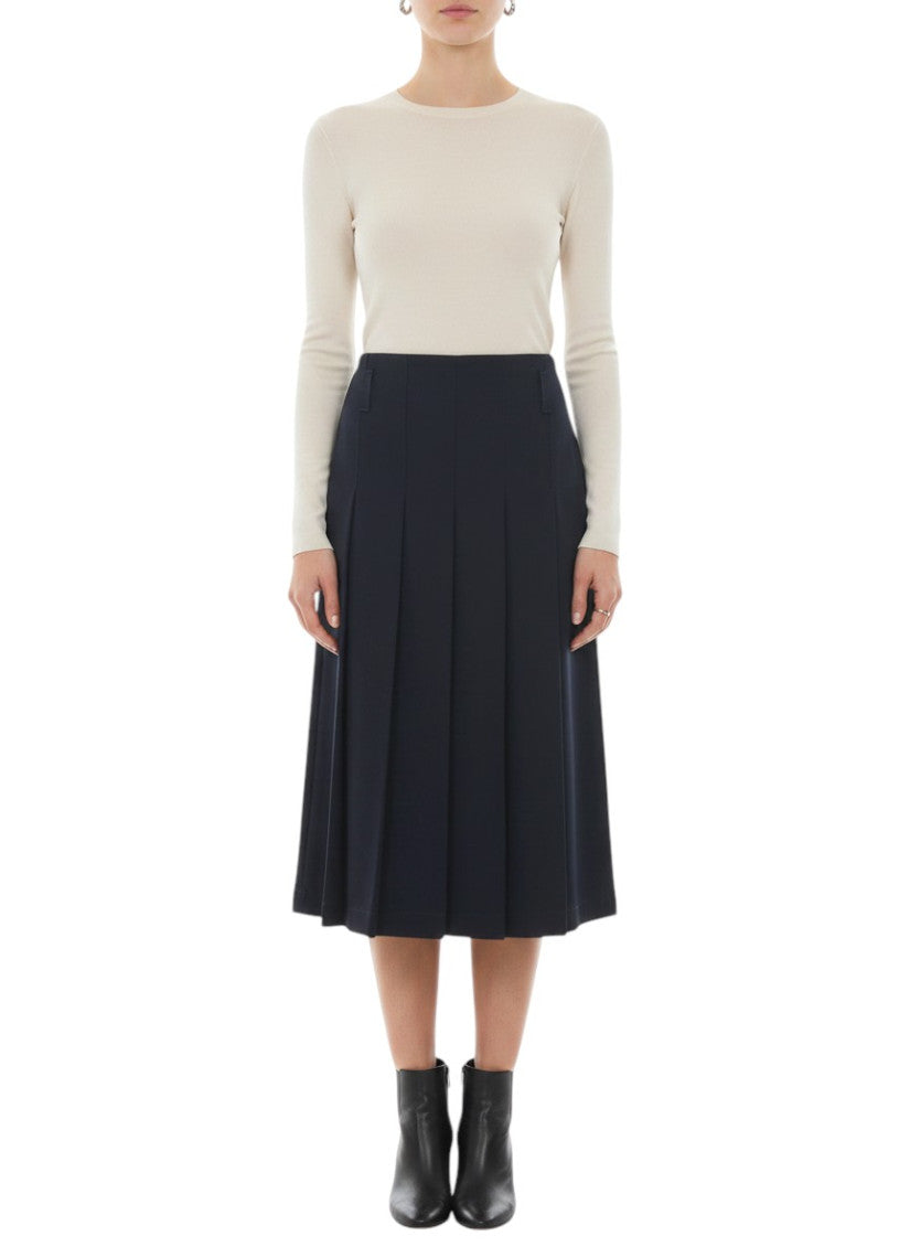 Dark Blue Midi Skirt 3