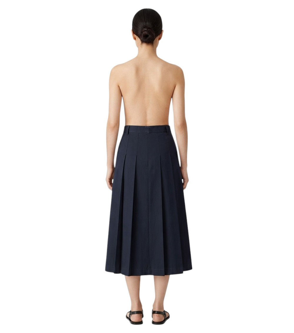 Dark Blue Midi Skirt 4