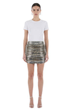 Silver Embellished Mini Skirt 1