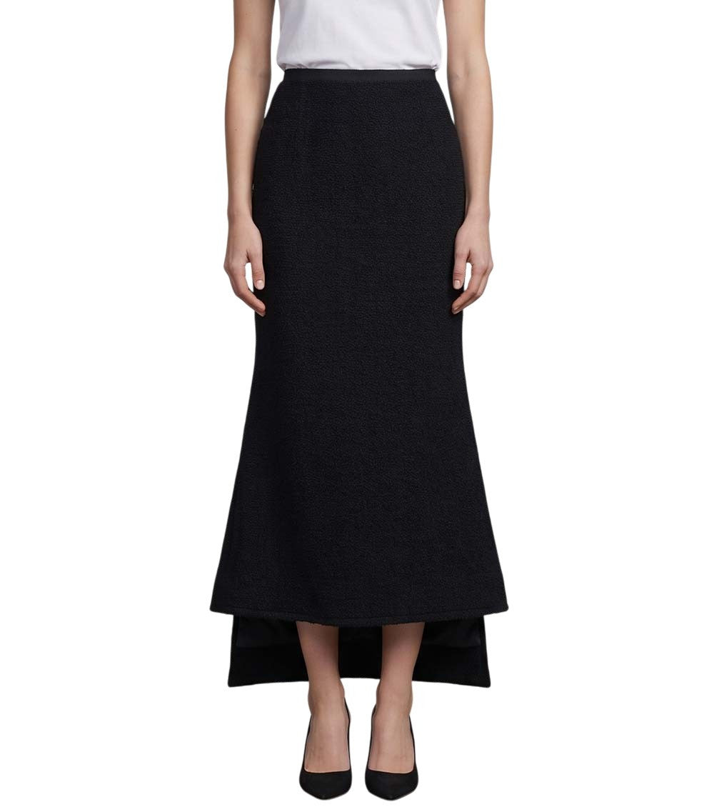 Black Solid Midi Skirt 3