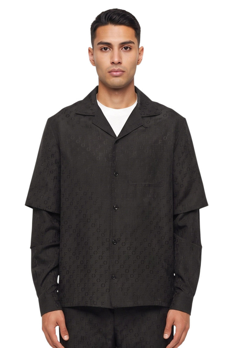 Black Jacquard Regular Shirt 1