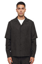 Black Jacquard Regular Shirt 1