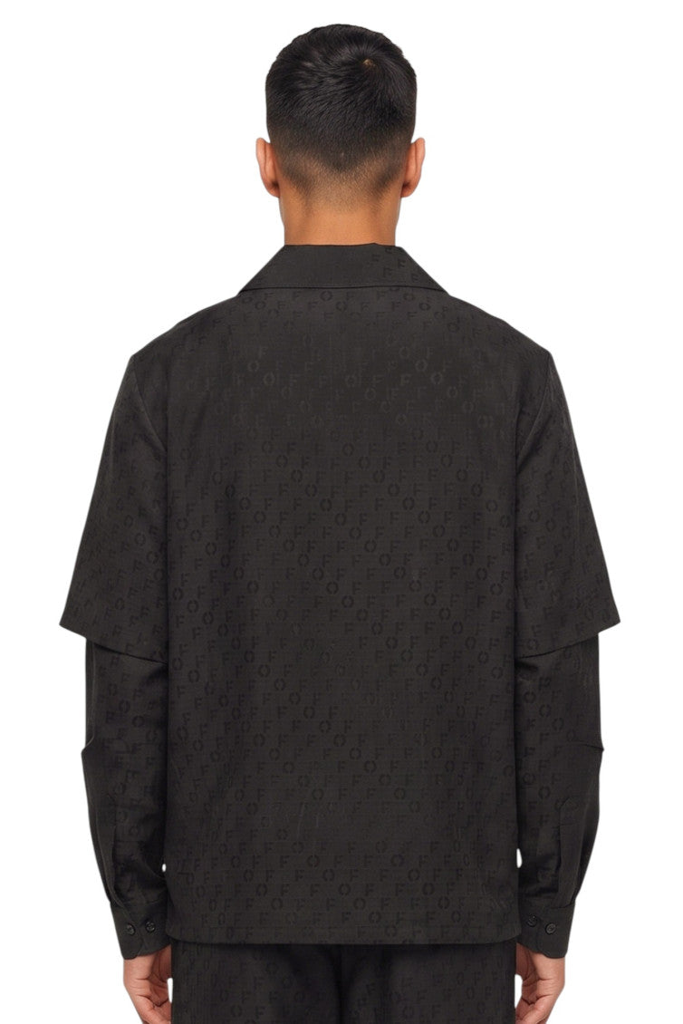 Black Jacquard Regular Shirt 2
